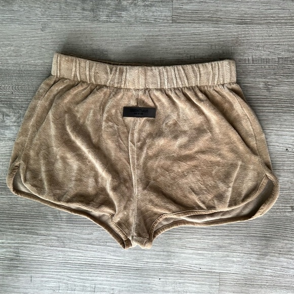 Essentials fear of god Tan Athletic Shorts with Elastic Waistband Sz M - Picture 5 of 5